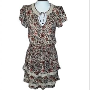 Saylor Paisley Blouson Floral dress size md